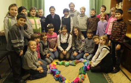 die Kinder des Kinderheimes von Opochka