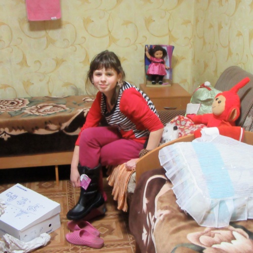 Kinder des Kinderheimes von Krasnogorodsk