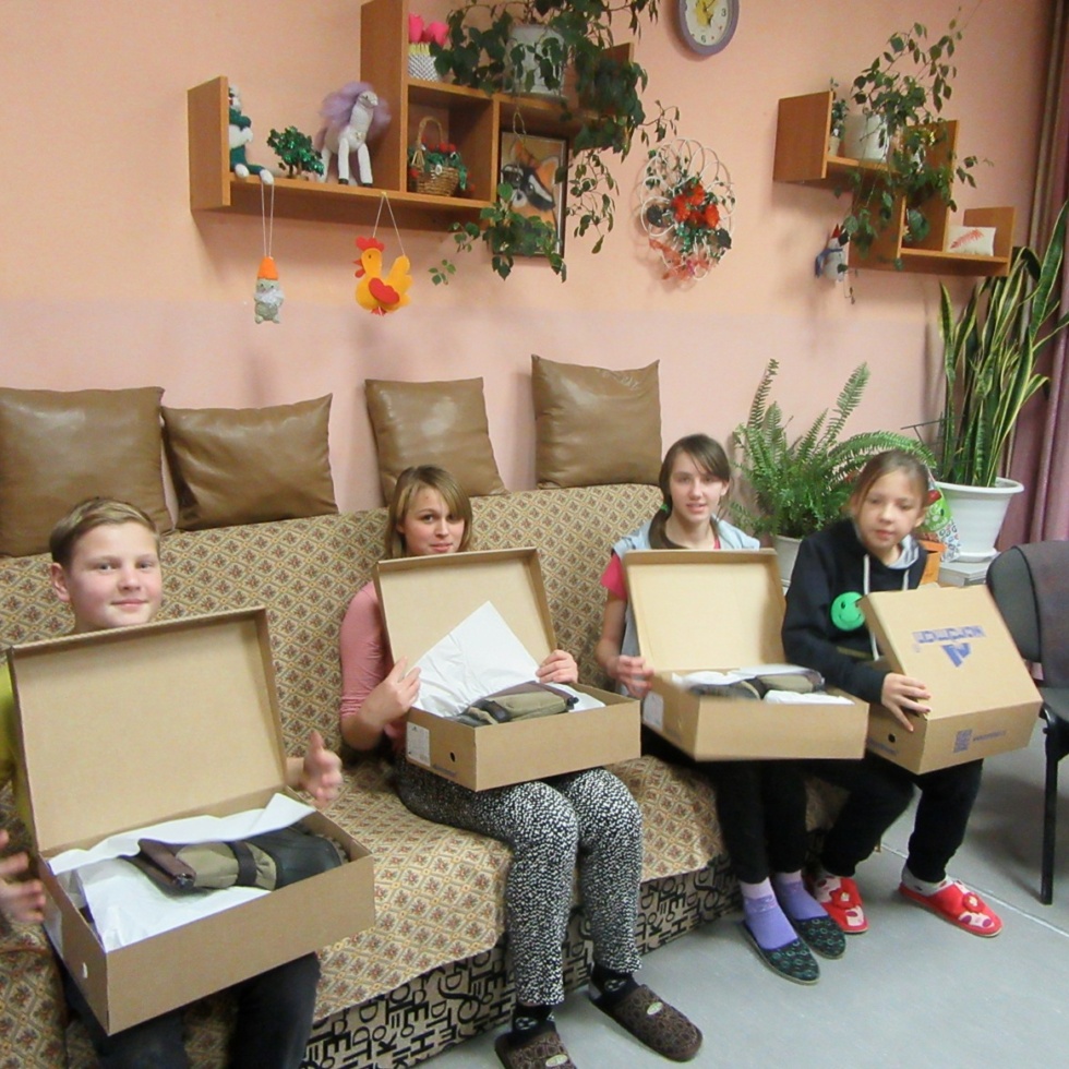 Kinder des Kinderheimes von Krasnogorodsk